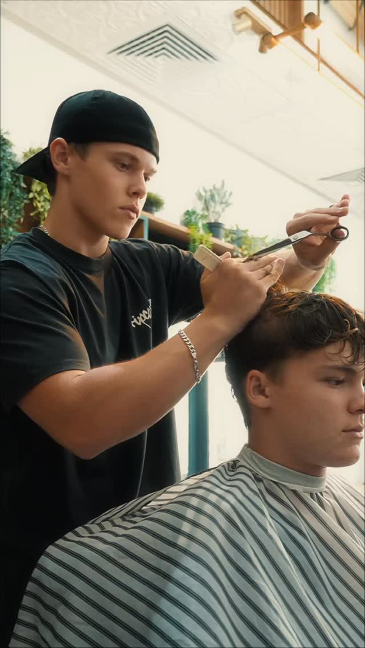 Style cut in progress